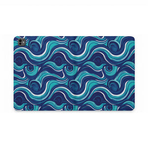 Ocean Wave Tablet Folio Case — Blue Swirl Protective Cover