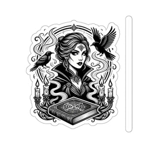 Sorceress ringed by candles in the DipaliZ gothic sticker artwork