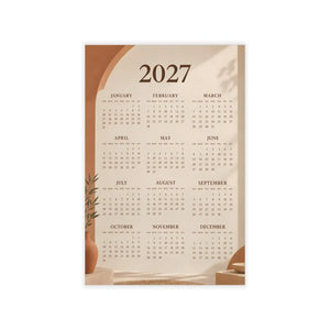 Neutral beige calendar decal by DipaliZ printed on thin polyester film
