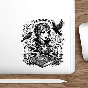 DipaliZ gothic sorceress sticker in its largest 6 inch size