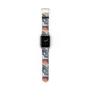 Sunrise wave watch band, japanese pattern apple strap - bands