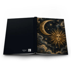 Celestial sun and moon hardcover journal - journals