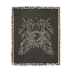 DipaliZ nature-themed luna moth blanket for celestial home decor