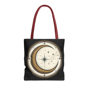 DipaliZ celestial canvas tote bag, offered in 13, 16 and 18 inch square sizes