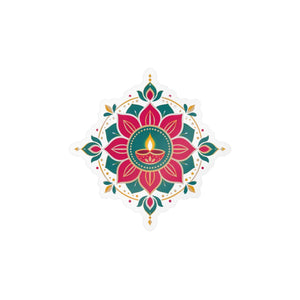 Diya mandala kiss-cut vinyl decal - home decor decals