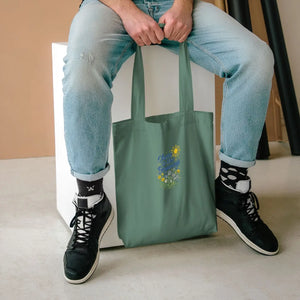 Personalized, Embroidered 'Cheers to New Beginnings' Floral Tote