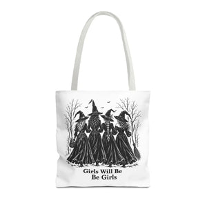 Witch Sisters Tote — “Girls Will Be Girls” Halloween Tote Bag