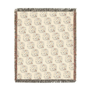 Woven Blanket — Reversible floral Pattern Throw (Cozy Modern Home Accent)