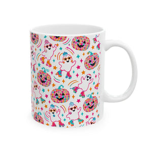 Colorful disco unicorn ceramic mug - mugs