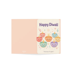 Personalized, Happy Diwali Greeting Cards — Cute Festival of Lights Cards (1/10/30/50 pcs)