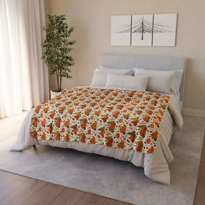 Autumn Pumpkin Patch Sherpa Blanket