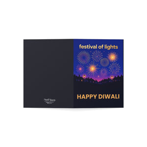 Personalized, Happy Diwali Greeting Card — Festival of Lights Fireworks Design