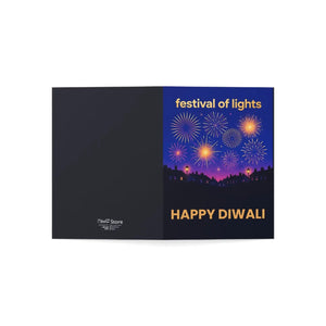 Personalized, Happy Diwali Greeting Card — Festival of Lights Fireworks Design