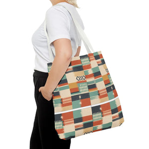 Aztec Patchwork Tote Bag – Boho Geometric All-Over Print Tote