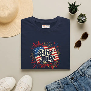 4th of July Celebrate T-shirt - American Flag Fireworks Patriotic Tee - T-shirts