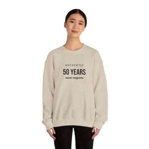 Funny 50th Birthday Crewneck Sweatshirt - Cozy Comfort - Dipaliz - Sweatshirts