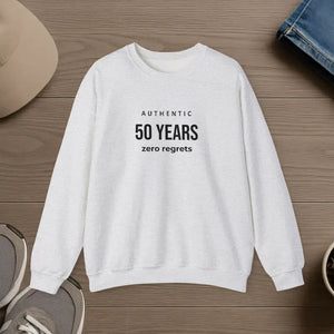 Funny 50th Birthday Crewneck Sweatshirt - Cozy Comfort - Dipaliz - s / Ash - Sweatshirts