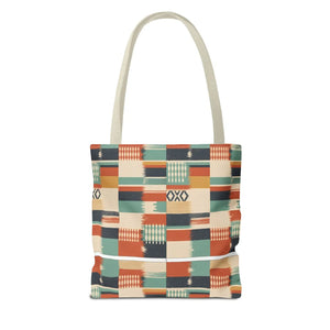 Aztec Patchwork Tote Bag – Boho Geometric All-Over Print Tote