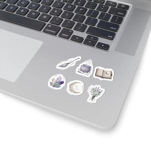 Crescent moon element from the DipaliZ lavender kiss-cut sticker design