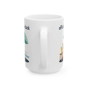 Ceramic Mug — "Officially Off the Clock" Beach Vacation Coffee Cup (11oz, 15oz)