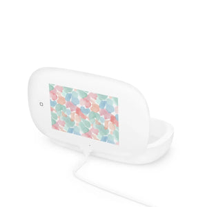 Pastel floral uv phone sanitizer & wireless charging pad - chargers