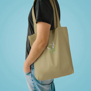 Floral Embroidered Bouquet Tote Bag - Delicate Wildflower Cotton Shopper