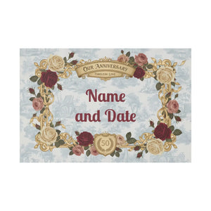 Custom Anniversary Yard Sign – Vintage Florals - Dipaliz - Sidewalk & Signs