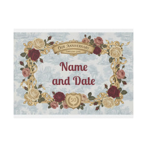 Custom Anniversary Yard Sign – Vintage Florals - Dipaliz - Sidewalk & Signs