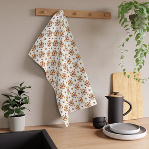 Original DipaliZ botanical leaf artwork printed to order on kitchen linen