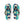 Geometric teal and navy flip flops - slippers