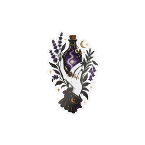 Mystical potion botanical kiss-cut vinyl decal - home decor decals