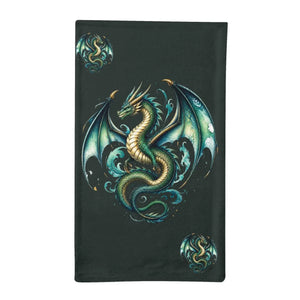 Teal and gold dragon minky sleeping bag by DipaliZ, plush polyester kids sleep sack
