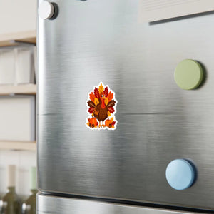 Thanksgiving turkey kiss-cut vinyl decal - home decor decals