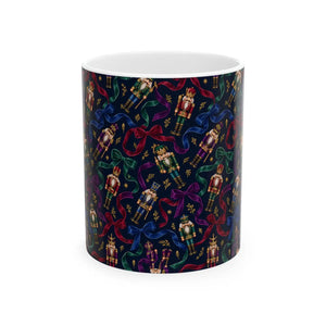 Festive nutcracker pattern ceramic mug - mugs