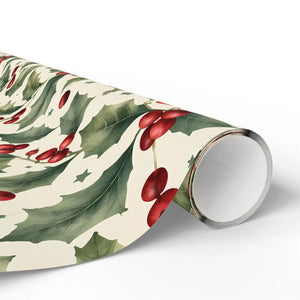 Festive Holly Berry Christmas Wrapping Paper