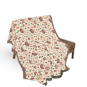 Floral Vintage Woven Blanket