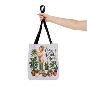 Crazy Plant Mom Tote Bag — Plant Lover Canvas Tote