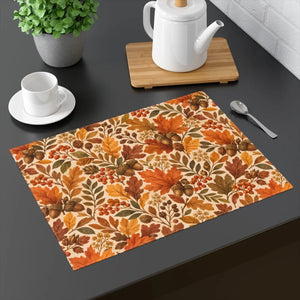Autumn harvest leaves placemat - placemats