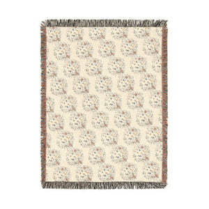 Woven Blanket — Reversible floral Pattern Throw (Cozy Modern Home Accent)