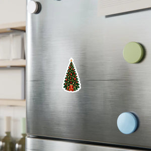 Christmas tree kiss-cut vinyl decal - home decor decals