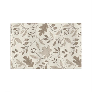 Small autumn flower heads in the neutral DipaliZ tea towel pattern