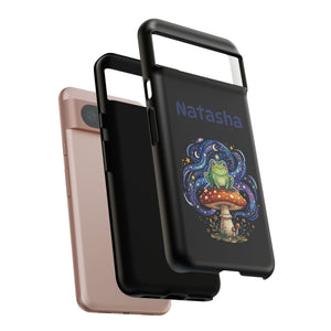 Personalized Frog on Mushroom Tough Phone Case
