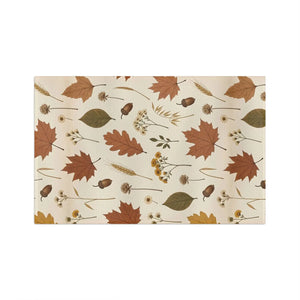 Wheat and acorn detail from the DipaliZ autumn botanical towel print