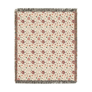 Floral Vintage Woven Blanket