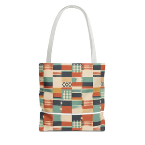 Aztec Patchwork Tote Bag – Boho Geometric All-Over Print Tote