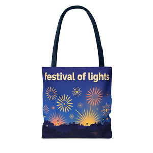 Festival of Lights Tote Bag — Diwali Fireworks Market & Celebration Tote