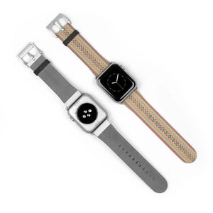 Boho Geo Pattern Watch Band — Beige Aztec Strap for Apple Watch