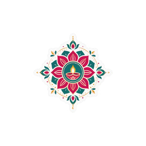 Diya mandala kiss-cut vinyl decal - home decor decals