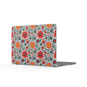 Floral Mosaic Matte MacBook Case — Colorful Boho Flower Laptop Cover