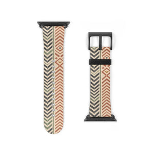 Tribal Chevron Pattern Watch Band - Boho Geometric Apple Watch Strap